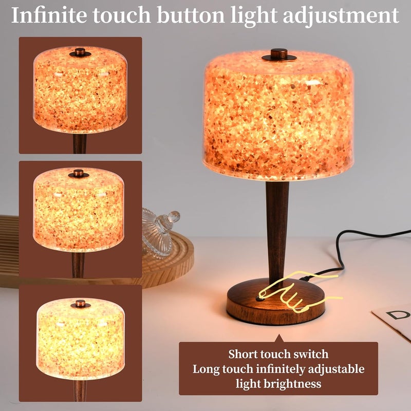 azhongxus Salt lamp with Touch dimmer Control USB Himalayan Salt lamp Natural Rock lamp high Transparency PC lampshade (excluding USB Adapter) - Image 4